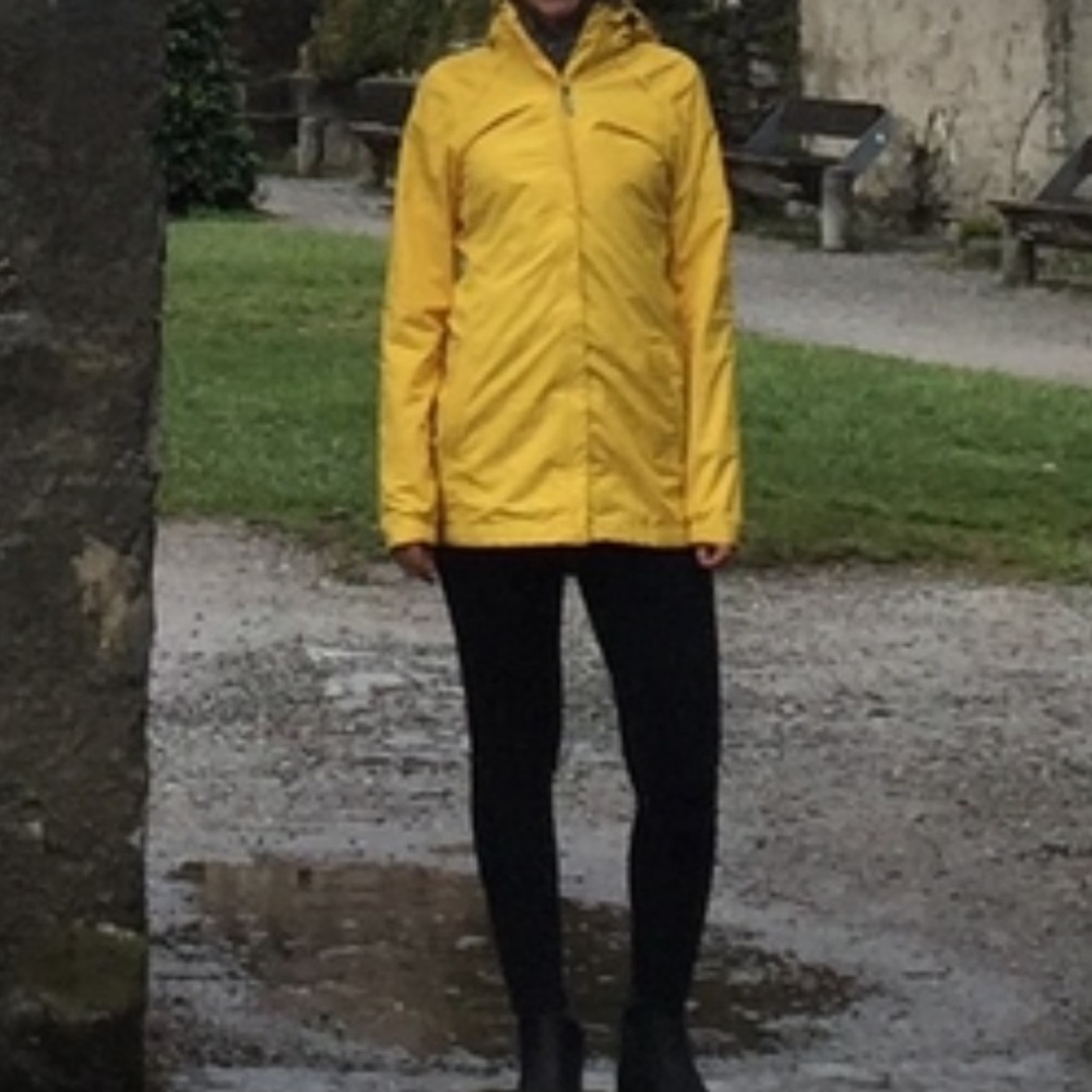 Lole Yellow Hooded Rain Jacket